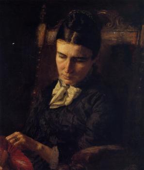 托馬斯 伊肯斯 Portrait of Sarah Ward Brinton